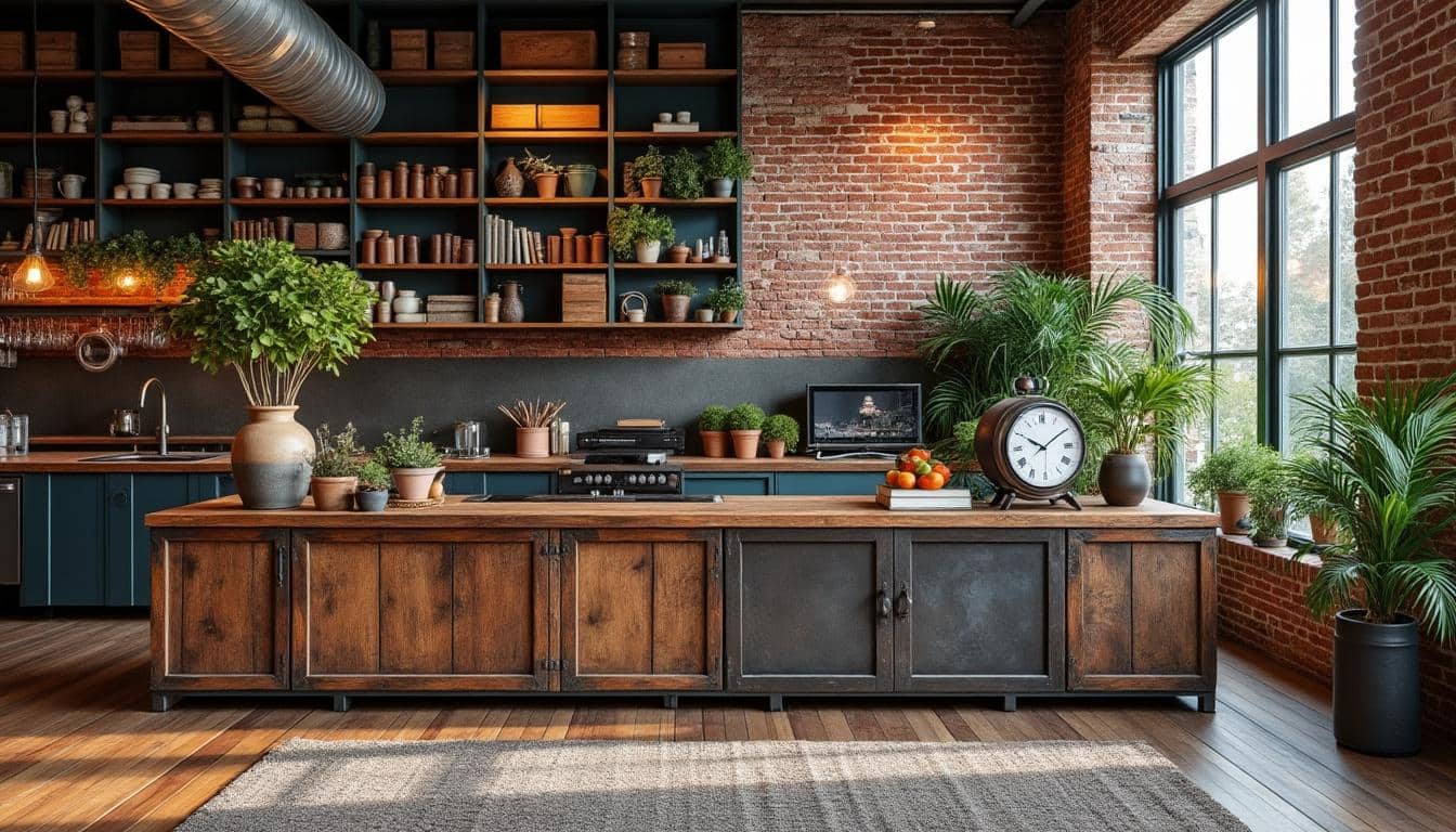 Miser sur un bahut dans la décoration intérieure industrielle