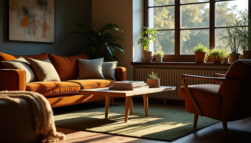 Créer une ambiance chaleureuse dans le salon avec des couleurs de mobilier adaptées