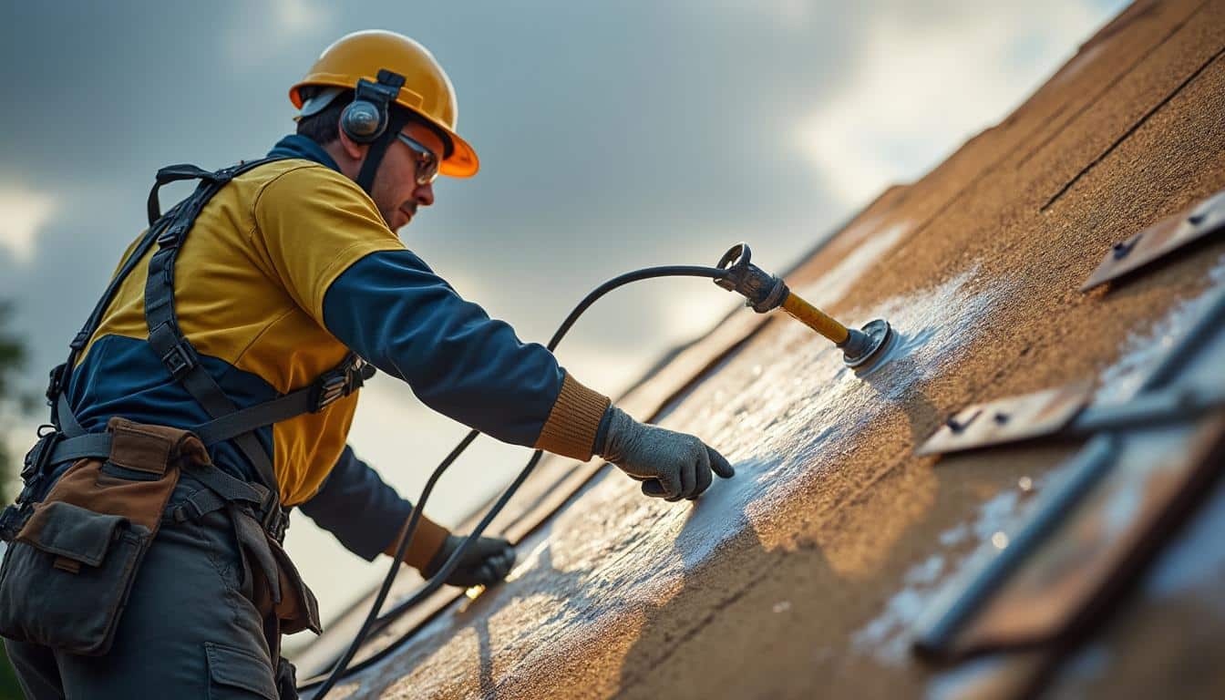 Perche pour traitement de toiture : sécurité et efficacité garanties