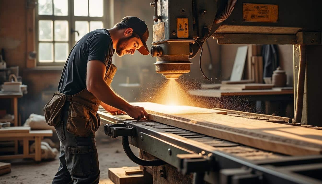 Illustration: Comprendre la scie à panneau verticale : définition et principes clés