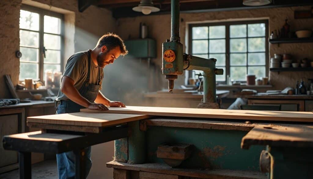 Scie à panneau verticale : précision et gain d’espace en atelier