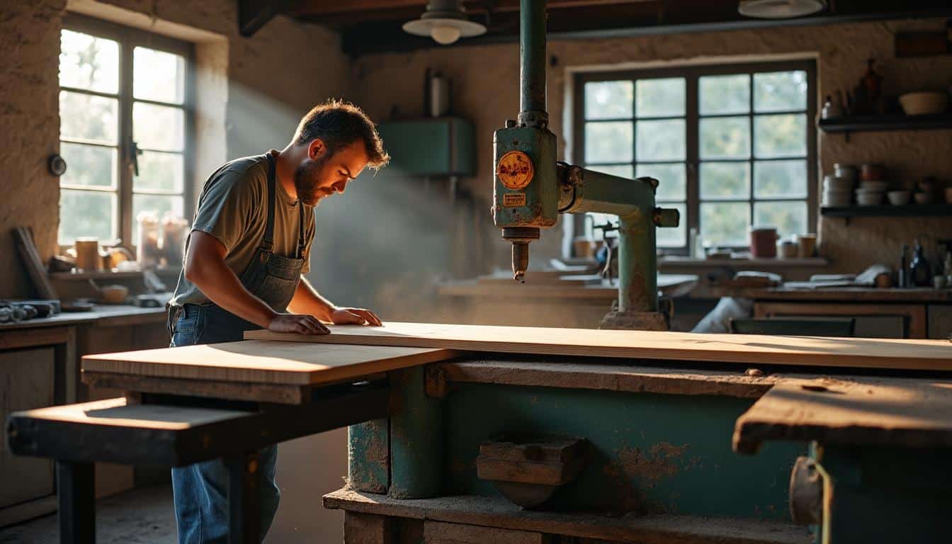 Scie à panneau verticale : précision et gain d’espace en atelier