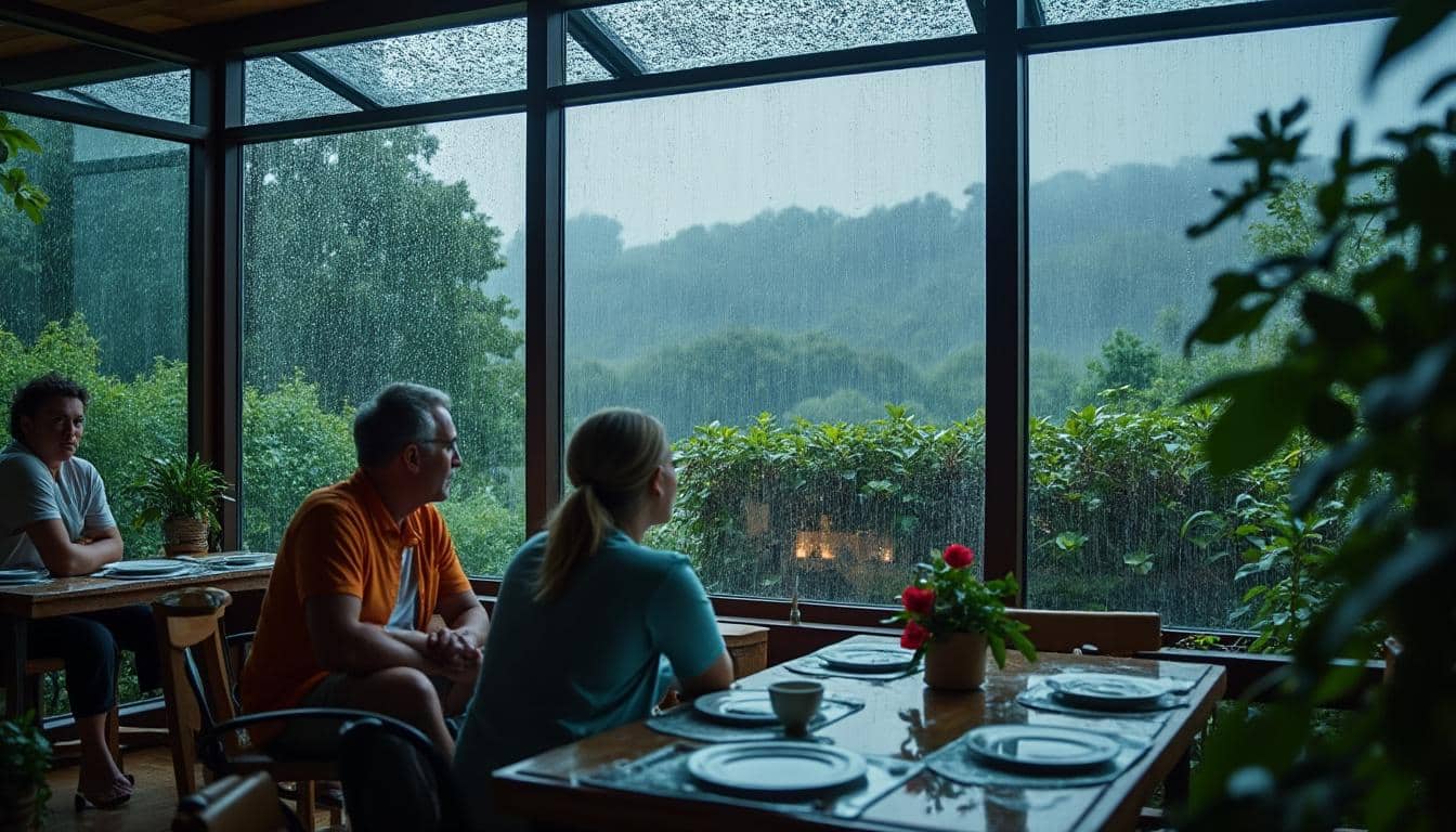Illustration: Pourquoi la pluie génère-t-elle un bruit si marqué sur la toiture de la véranda ?