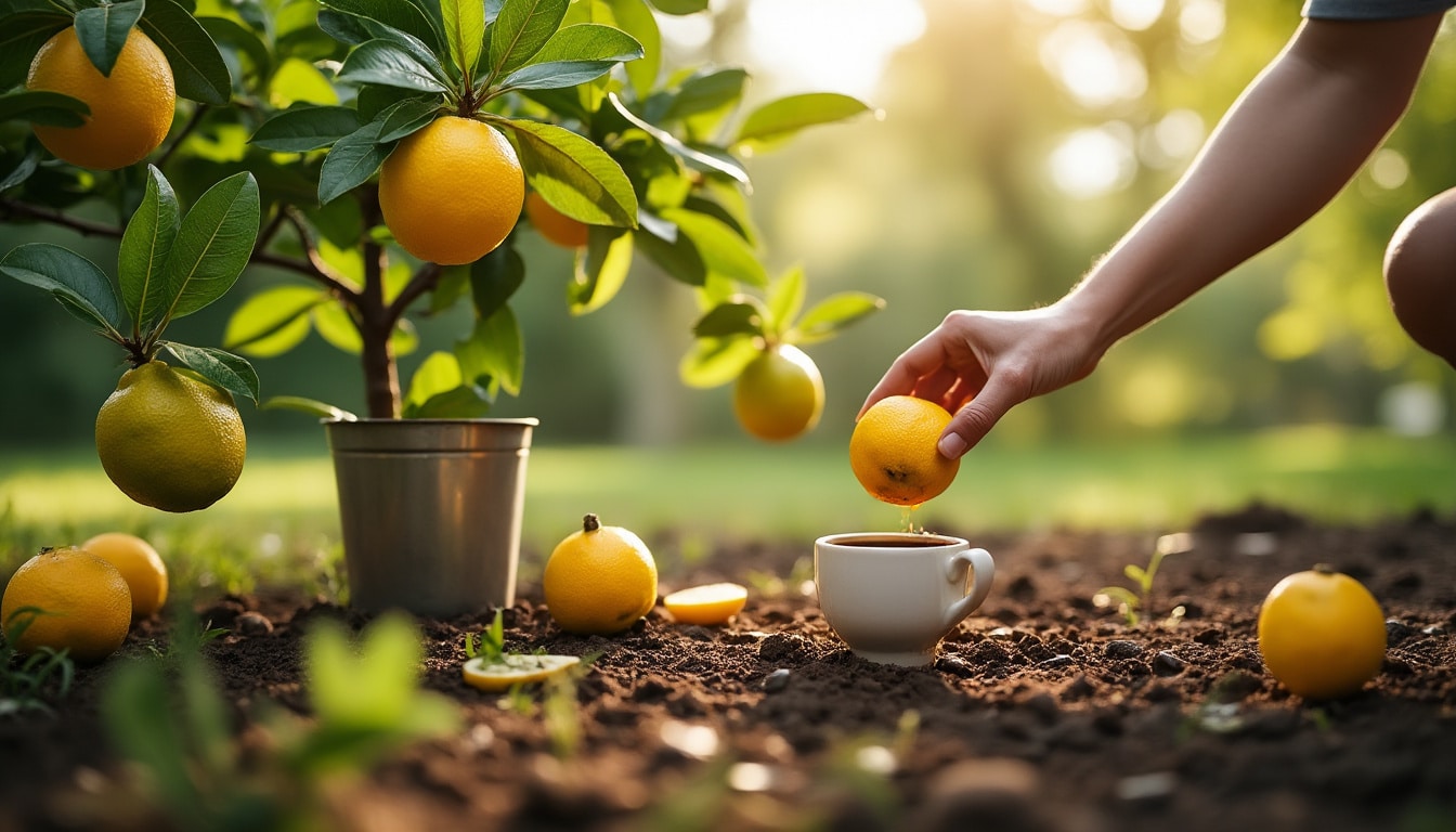 Marc de café pour citronnier : un engrais naturel efficace