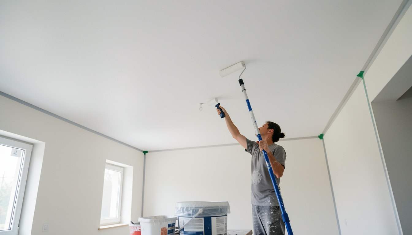 Peindre un plafond sans traces et avec un rendu net